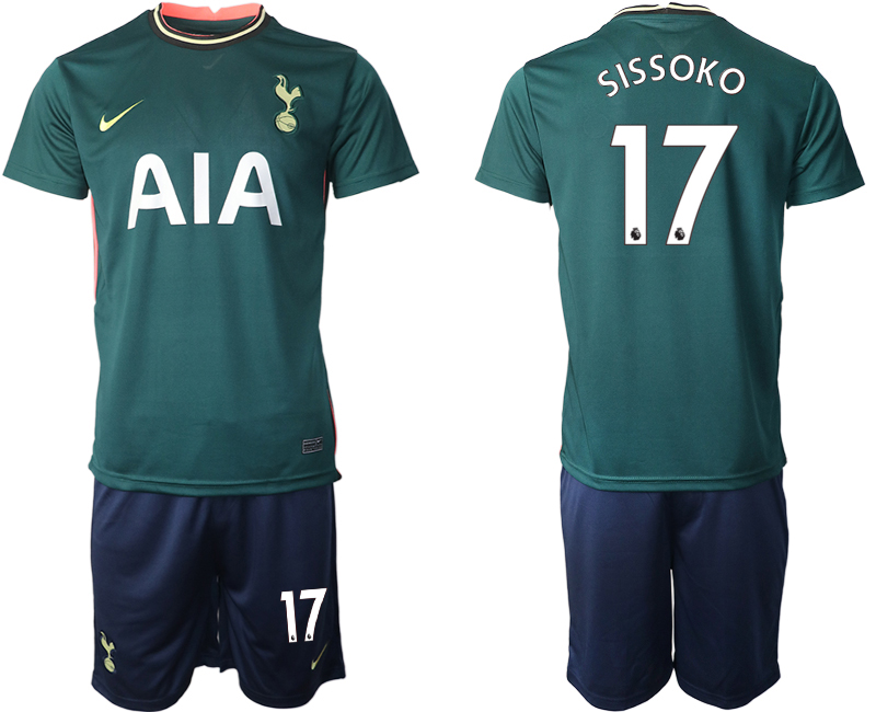 Men 2020-2021 club Tottenham away #17 green Soccer Jerseys